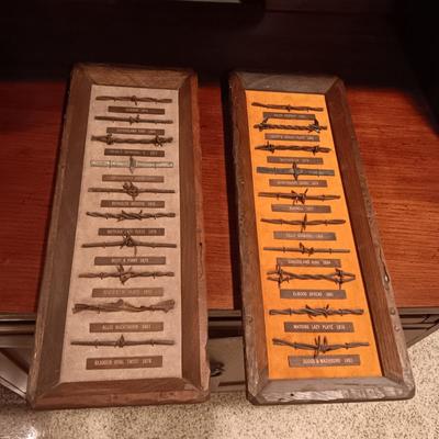 2 BARBED WIRE SAMPLES MADE BY CENTRAL CITY MICRO FOUNDRY