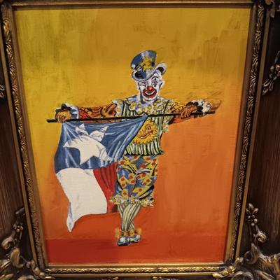 ORIGINAL OILS OF HANO AND PETE CONKLIN, ACTUAL CLOWNS BY WM A FOOTE