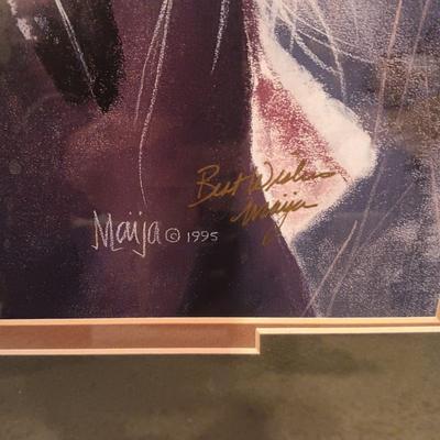 SIGNED PICTURE OF NATIVE AMERICAN GIRL BY MAIJA
