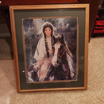 SIGNED PICTURE OF NATIVE AMERICAN GIRL BY MAIJA