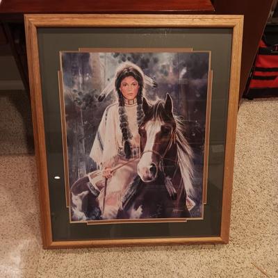 SIGNED PICTURE OF NATIVE AMERICAN GIRL BY MAIJA