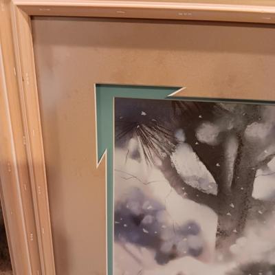 SIGNED AND NUMBERED PICTURE WITH COA "AUTUMN SNOW" BY MAIJA