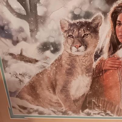 SIGNED AND NUMBERED PICTURE WITH COA "AUTUMN SNOW" BY MAIJA