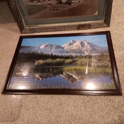 2 LARGE FRAMED PHOTOS