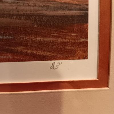 "PROSPECTING FOR CATTLE RANGE" AND SIGNED PICTURE WITH A WESTERN THEME