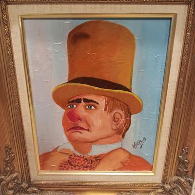 ORIGINAL OIL PAINTINGS BY WM A FOOTE OF ACTUAL CLOWNS