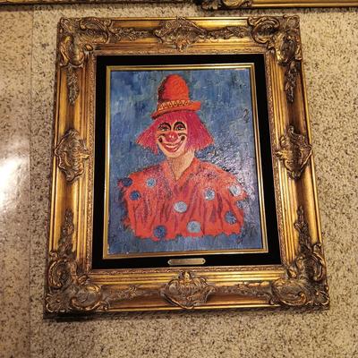 ORIGINAL OIL PAINTINGS BY WM A FOOTE OF ACTUAL CLOWNS