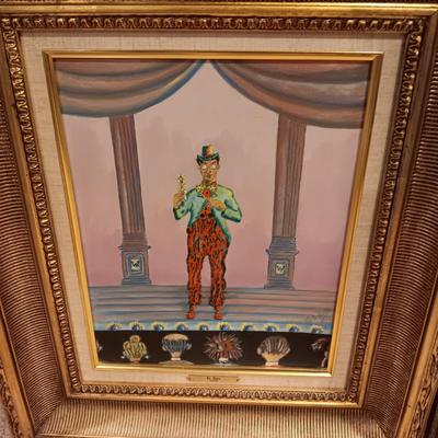 ORIGINAL OIL PAINTINGS BY WM A FOOTE OF ACTUAL CLOWNS