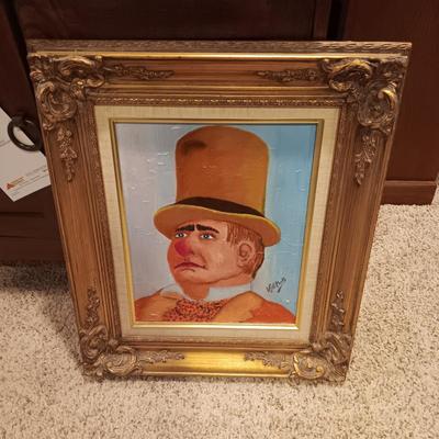 ORIGINAL OIL PAINTINGS BY WM A FOOTE OF ACTUAL CLOWNS