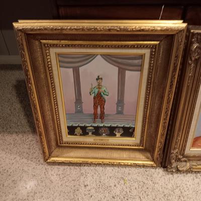 ORIGINAL OIL PAINTINGS BY WM A FOOTE OF ACTUAL CLOWNS