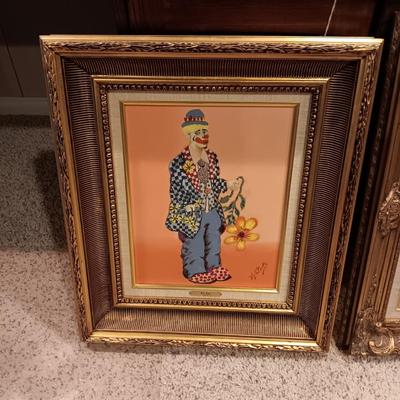 ORIGINAL OIL PAINTINGS BY WM A FOOTE OF ACTUAL CLOWNS
