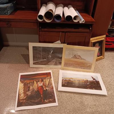 ROLLED POSTERS OF MOSTLY WAR PLANES AND OTHER PRINTS