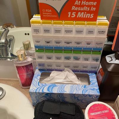 BLOOD PRESSURE MONITOR, COVID TEST, PERSONAL CARE ITEMS