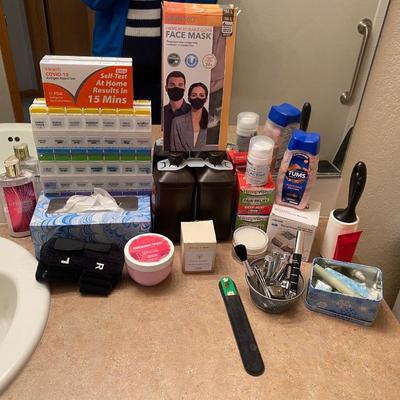 BLOOD PRESSURE MONITOR, COVID TEST, PERSONAL CARE ITEMS