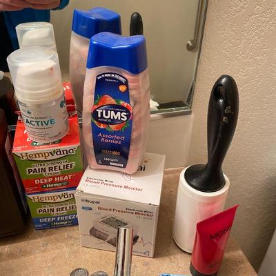 BLOOD PRESSURE MONITOR, COVID TEST, PERSONAL CARE ITEMS