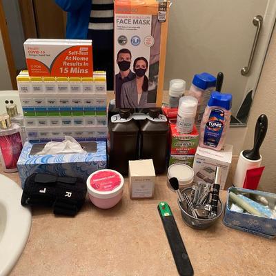 BLOOD PRESSURE MONITOR, COVID TEST, PERSONAL CARE ITEMS