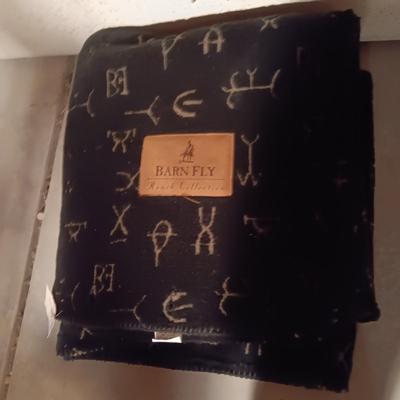 NEW BARN FLY THROW AND 2 QUEEN BLANKETS