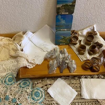 UNIQUE NAPKIN RING HOLDERS, DOILIES AND OTHER TABLE LINENS