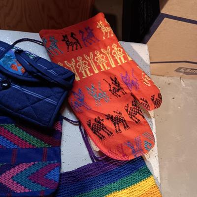 SMALL PURSES, PONCHO, 2 PIECE UNFINISHED OUTFIR AND MORE FROM MEXICO