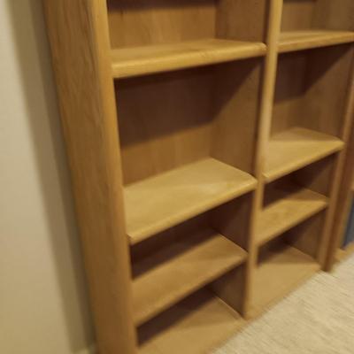 DOUBLE BOOKCASE WITH ADJUSTABLE SHELVES