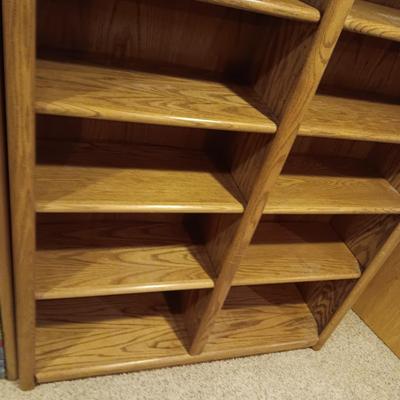 DOUBLE BOOKCASE WITH ADJUSTABLE SHELVES