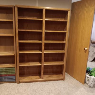 DOUBLE BOOKCASE WITH ADJUSTABLE SHELVES
