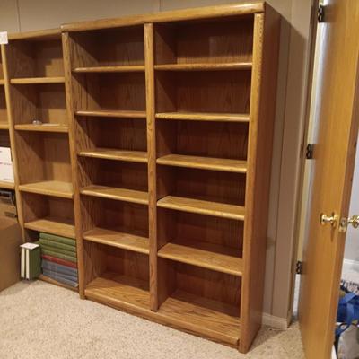 DOUBLE BOOKCASE WITH ADJUSTABLE SHELVES