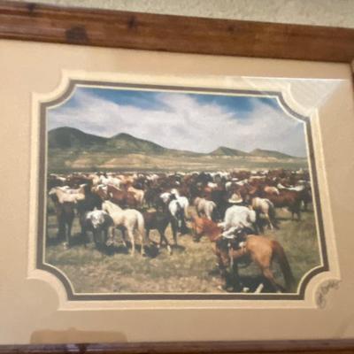 NATIVE AMERICAN ARTWORK AND WESTERN THEMED PICTURES