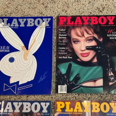 1987 PLAYBOY MAGAZINES