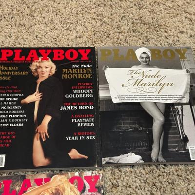 MARILYN MONROE, ANNA NICOLE, PAMELA ANDERSON PLAYBOY MAGAZINES