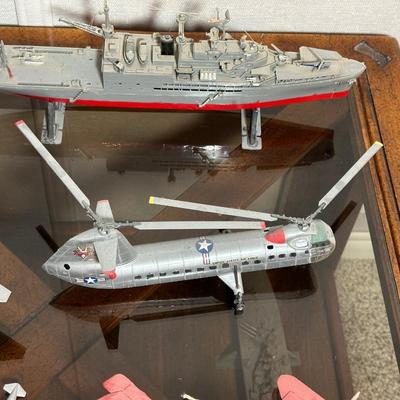MODEL SHIPS, HELICOPTER AND PLANES
