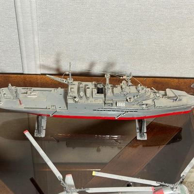 MODEL SHIPS, HELICOPTER AND PLANES