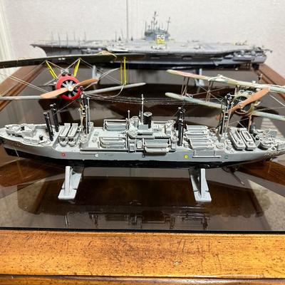 MODEL AIRCRAFT CARRIER, SHIP AND PLANES PLUS EXTRAS