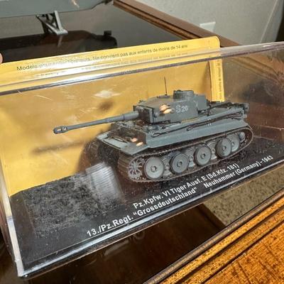 MODEL SHIP, TANK AND CANON