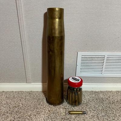 LARGE ARTILLERY SHELL AND OTHER SHELLS