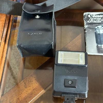 CANON AE-1 35MM CAMERA WITH VIVITAR LENS AND MORE