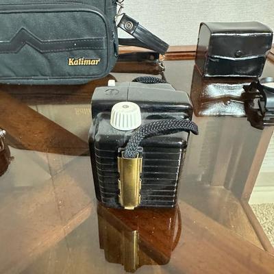 CANON AND BROWNIE 35MM CAMERAS WITH EXTRAS