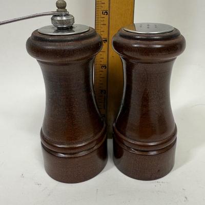 Vintage Mr. Dudley Wooden Salt Shaker And Pepper Grinder