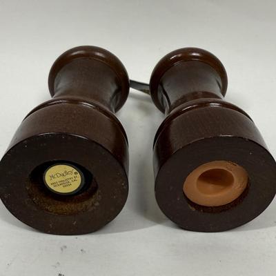 Vintage Mr. Dudley Wooden Salt Shaker And Pepper Grinder