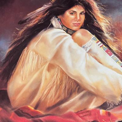 2 POSTERS OF NATIVE AMERICAN LADY SIGNED BY MAIJA