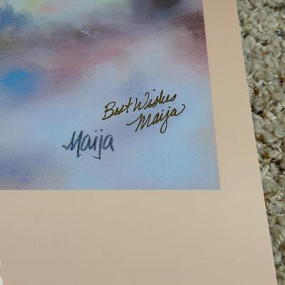 2 POSTERS OF NATIVE AMERICAN LADY SIGNED BY MAIJA