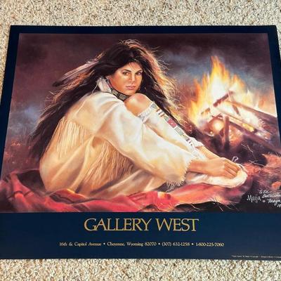 2 POSTERS OF NATIVE AMERICAN LADY SIGNED BY MAIJA