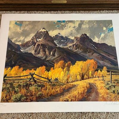 "THE JOY IS IN THE JOURNEY" OIL PAINTING BY MARY HART AND A PRINT SIGNED BY SCHWIERING