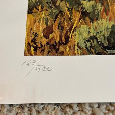 "THE JOY IS IN THE JOURNEY" OIL PAINTING BY MARY HART AND A PRINT SIGNED BY SCHWIERING