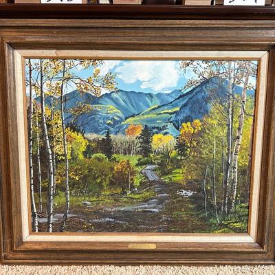 "THE JOY IS IN THE JOURNEY" OIL PAINTING BY MARY HART AND A PRINT SIGNED BY SCHWIERING
