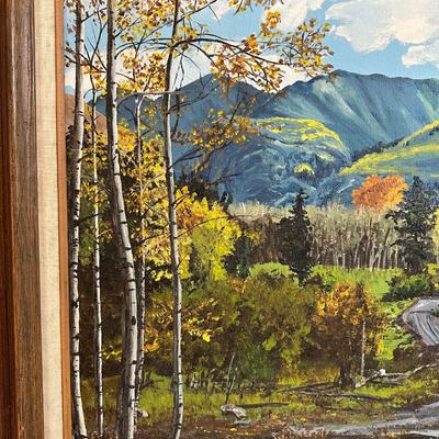 "THE JOY IS IN THE JOURNEY" OIL PAINTING BY MARY HART AND A PRINT SIGNED BY SCHWIERING