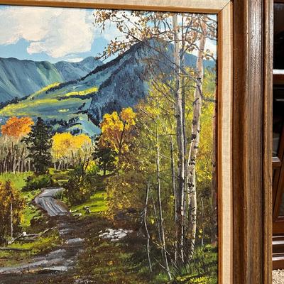 "THE JOY IS IN THE JOURNEY" OIL PAINTING BY MARY HART AND A PRINT SIGNED BY SCHWIERING