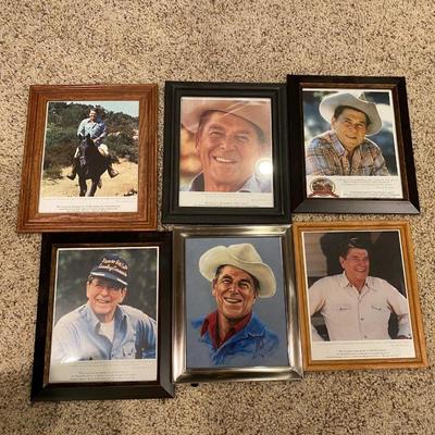 FRAMED PICTURES OF RONALD REGAN