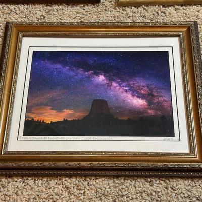 SIGNED PHOTO OF "DEVILS TOWER AT NIGHT-MILKY WAY CLOSE ENCOUNTER"
