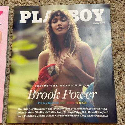 PLAYBOY LIFETIME SUBSCRIBER AWARD, PLAYBOY ICE BUCKET AND 3 MAGAZINES